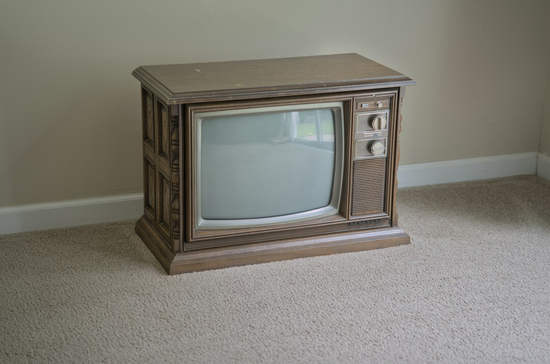 retro tv set in home
